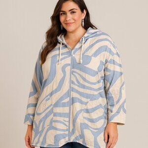 ORANGE FASHION VILLAGE ZIPPERED JACKET